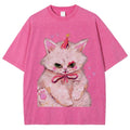 Clown Kitty Unisex Vintage Washed Tee
