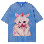 Clown Kitty Unisex Vintage Washed Tee