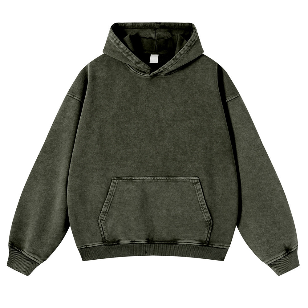 Sun And Moon Casual Washed Hoodie