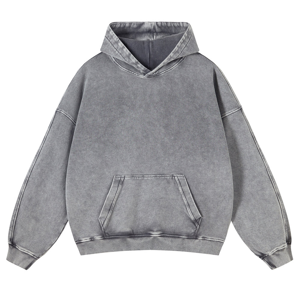 Sun And Moon Casual Washed Hoodie