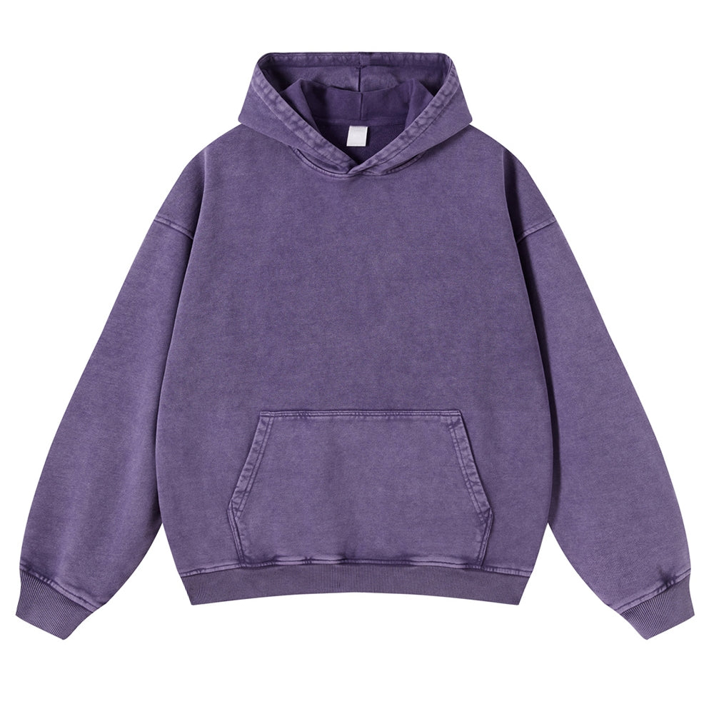 Sun And Moon Casual Washed Hoodie