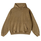 Cute Alien Back Print Casual Washed Hoodie