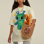 Cute Alien Unisex Vintage Washed Tee