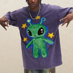 Cute Alien Unisex Vintage Washed Tee