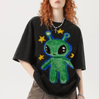 Cute Alien Unisex Vintage Washed Tee