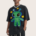 Cute Alien Unisex Vintage Washed Tee