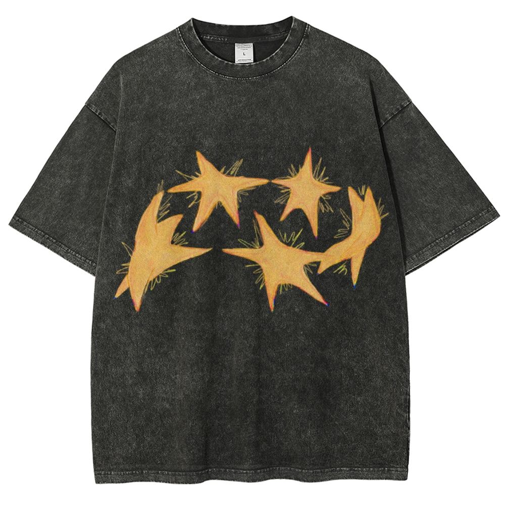 Circle Of Stars Unisex Vintage Washed Tee