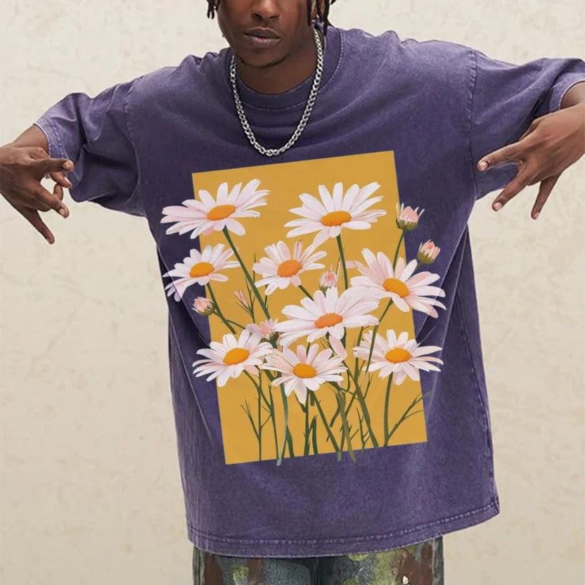 Daisy Unisex Vintage Washed Tee