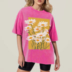 Daisy Unisex Vintage Washed Tee