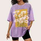 Daisy Unisex Vintage Washed Tee