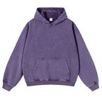 UFO Black Cat Casual Washed Hoodie
