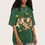 Five Cats Unisex Vintage Washed Tee
