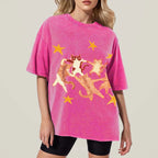 Five Cats Unisex Vintage Washed Tee