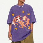Five Cats Unisex Vintage Washed Tee
