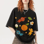Cute Characters Unisex Vintage Washed Tee