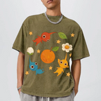 Cute Characters Unisex Vintage Washed Tee