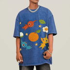 Cute Characters Unisex Vintage Washed Tee