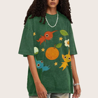 Cute Characters Unisex Vintage Washed Tee