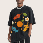 Cute Characters Unisex Vintage Washed Tee