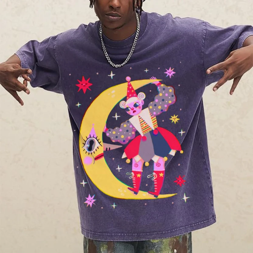 Star Clown Unisex Vintage Washed Tee