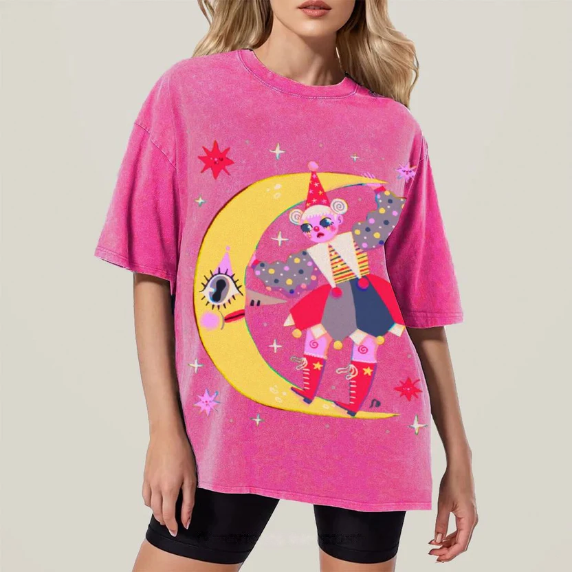 Star Clown Unisex Vintage Washed Tee