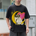 Star And Woman Unisex Vintage Washed Tee