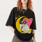 Star And Woman Unisex Vintage Washed Tee