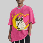 Star And Woman Unisex Vintage Washed Tee