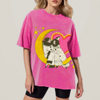 Star And Woman Unisex Vintage Washed Tee