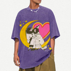 Star And Woman Unisex Vintage Washed Tee