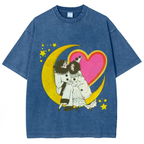 Star And Woman Unisex Vintage Washed Tee