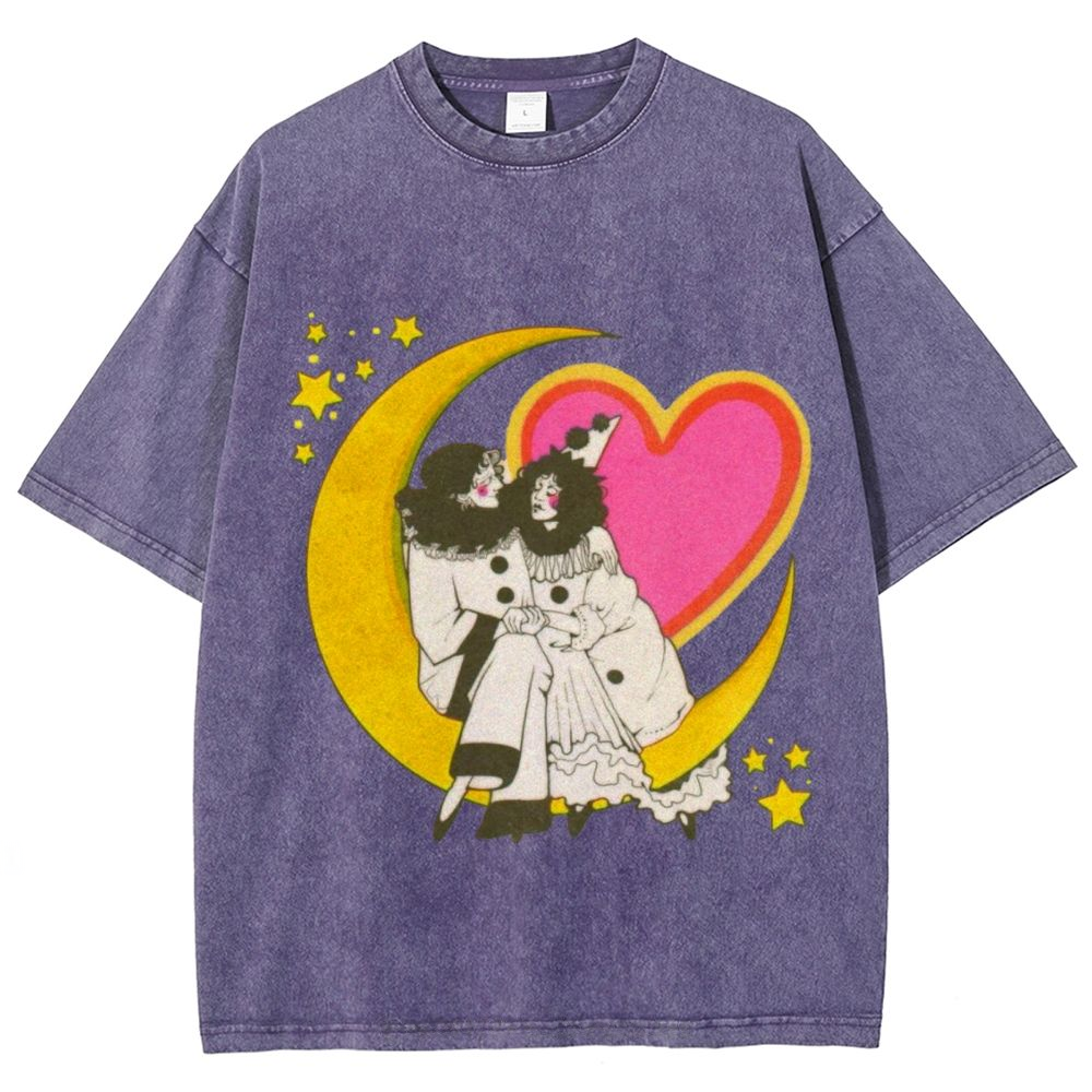 Star And Woman Unisex Vintage Washed Tee
