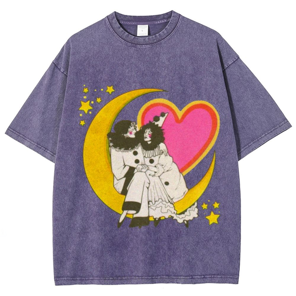 Star And Woman Unisex Vintage Washed Tee
