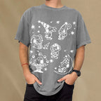 Snoopy Clown Party Unisex Vintage Washed Tee