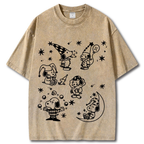 Snoopy Clown Party Unisex Vintage Washed Tee