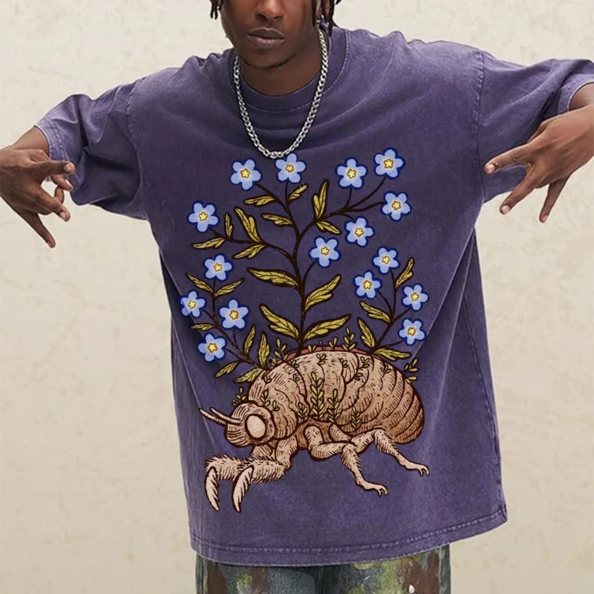 Flower Beetles Unisex Vintage Washed Tee