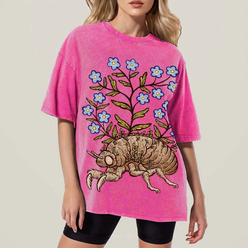 Flower Beetles Unisex Vintage Washed Tee