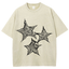 Trendy Geometric Star Print Unisex Vintage Washed Tee