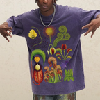Various Carnivorous Plants Unisex Vintage Washed Tee