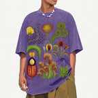 Various Carnivorous Plants Unisex Vintage Washed Tee