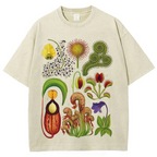 Various Carnivorous Plants Unisex Vintage Washed Tee