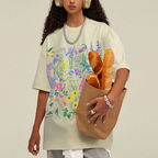 Plant Illustrations Unisex Vintage Washed Tee
