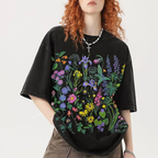 Plant Illustrations Unisex Vintage Washed Tee