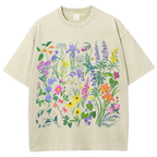 Plant Illustrations Unisex Vintage Washed Tee