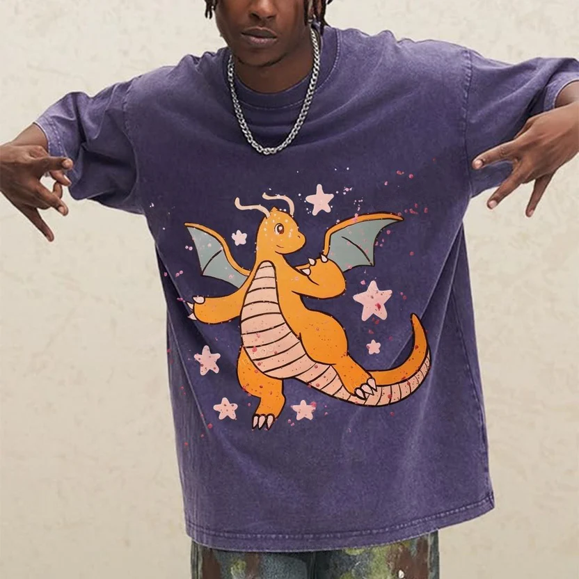 Pokémon Dragonite Unisex Vintage Washed Tee