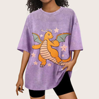 Pok¡§|mon Dragonite Unisex Vintage Washed Tee