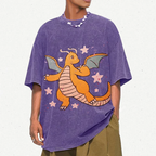 Pok¡§|mon Dragonite Unisex Vintage Washed Tee