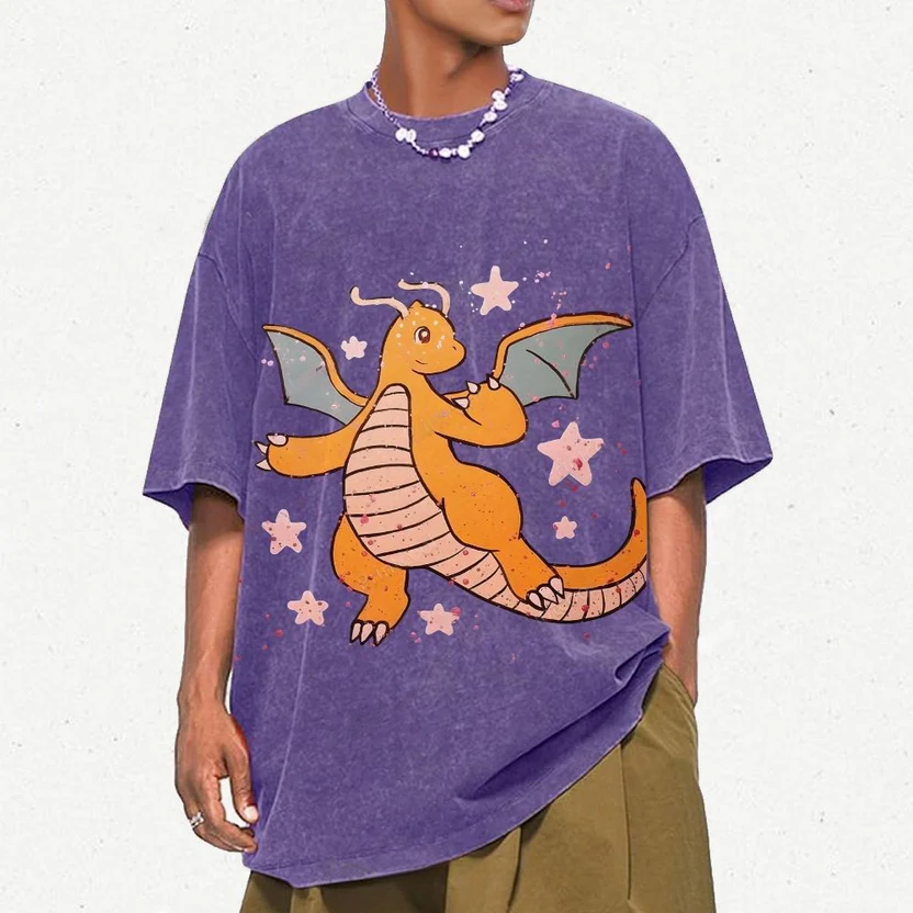 Pokémon Dragonite Unisex Vintage Washed Tee