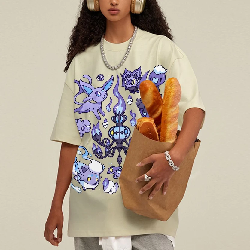 Ghost Type Pokémon Unisex Vintage Washed Tee