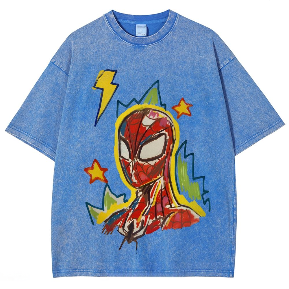 Spider Man Unisex Vintage Washed Tee